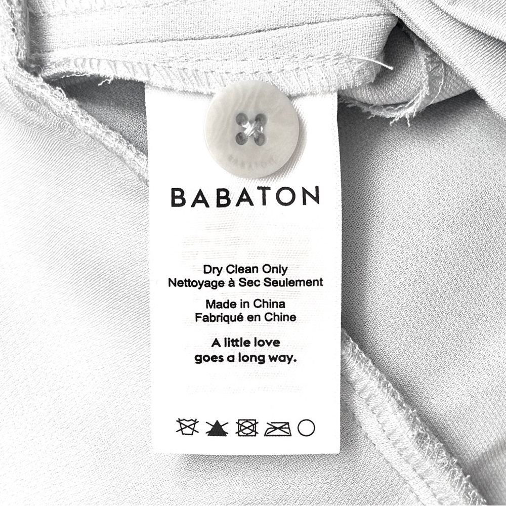 Babaton Baby Blue Wide Leg High-Waisted Cream Pants - Picture 3 of 15